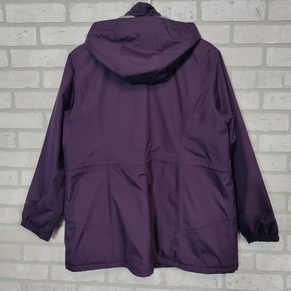 Eddie Bauer Womens Weatheredge Purple Hooded Coat Full Zip Size PXL - Picture 13 of 14